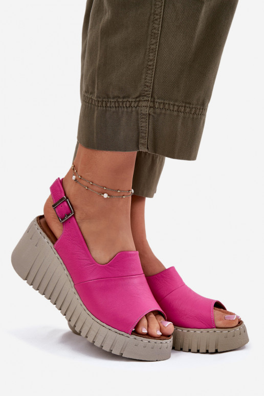 Dames sandalenOpturalnej Skóry met platform Artiker 54C0789 roze