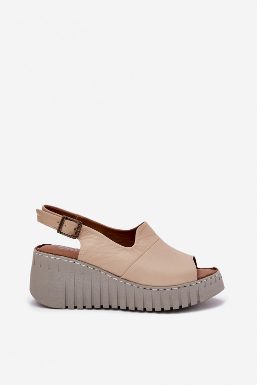 Dames sandalenOpturalnej Skóry met platform Artiker 56C0957 beige
