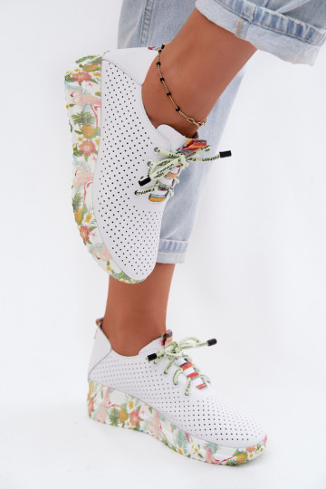 Leer schoenen met platform Artiker 58C0598 Initte kleur