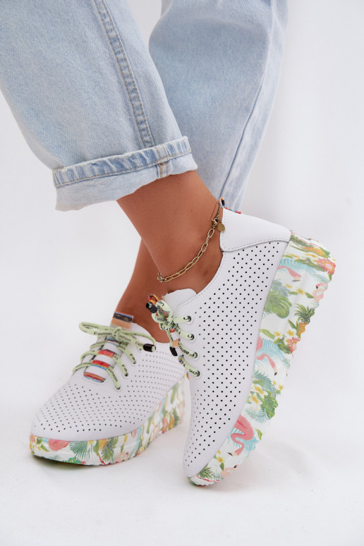 Leer schoenen met platform Artiker 58C0598 Initte kleur