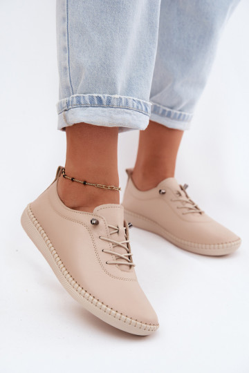 Leer schoenen Dames Artiker 58C3070 beige