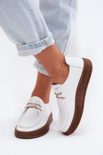Witte dameschoenen van natuurlijk leer Artiker 58C2628