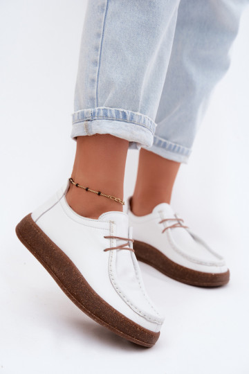 Witte dameschoenen van natuurlijk leer Artiker 58C2628 2