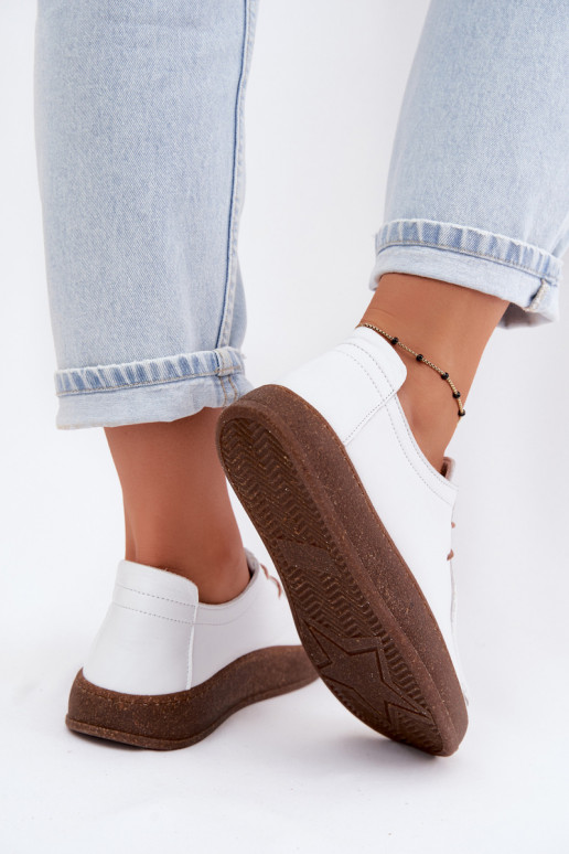 Weiße Damen Schuhe aus natürlichem Leder Artiker 58C2628
