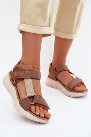 Sandales femmes brunes de style sportif Artiker 58C1231 2
