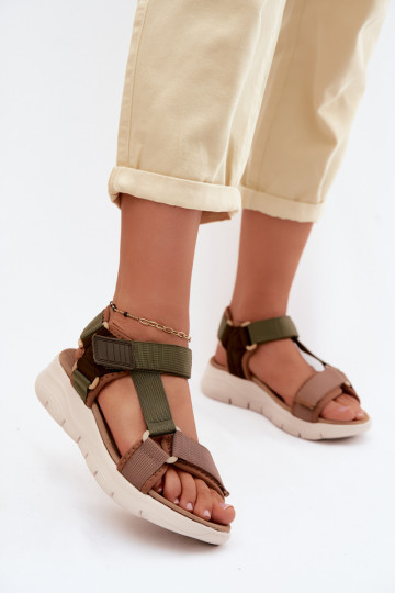 Sandales femmes vertes de style sportif Artiker 58C1232