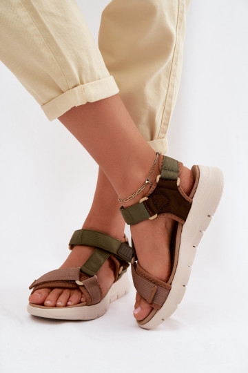 Sandales femmes vertes de style sportif Artiker 58C1232 2