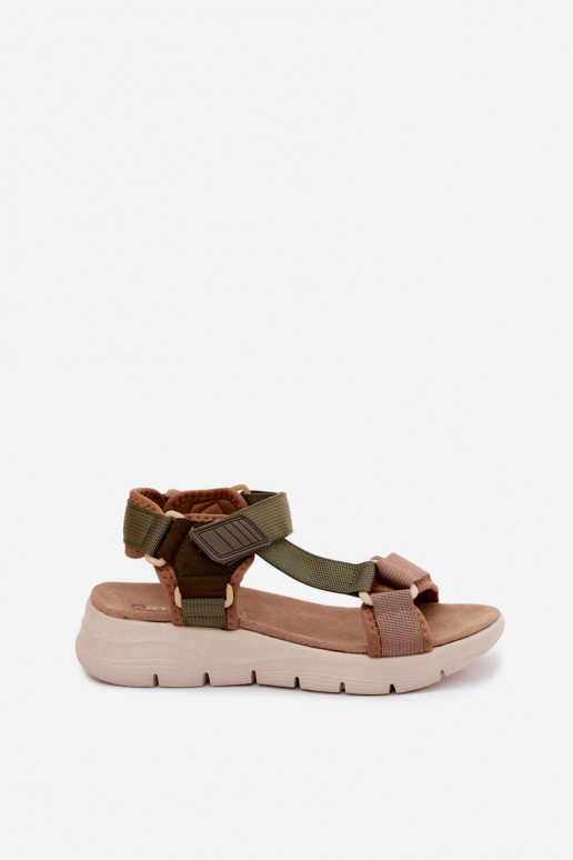 Grüne Damen Sandalen im sportlichen Stil Artiker 58C1232