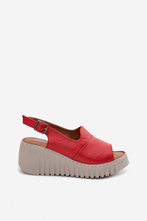 Dames sandalenOpturalnej Skóry met platform Artiker 58C3373 rood
