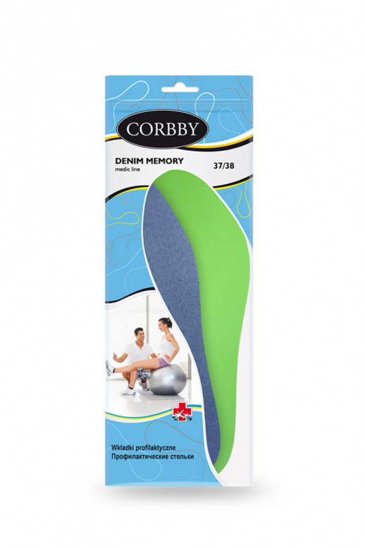 CORBBY DENIM MEMORY zolen met traagschuim