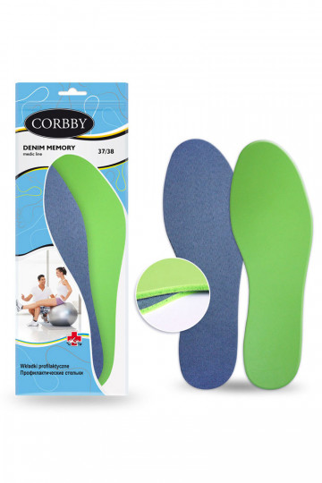 CORBBY DENIM MEMORY semelles en mousse à mémoire 2