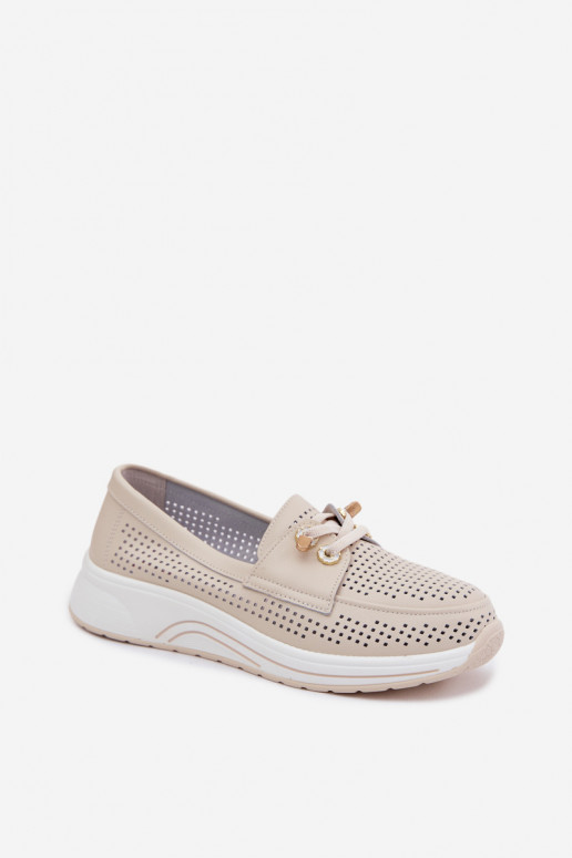 met elementen van opengeInerkt Persistent model schoenenOpturalnej Skóry Artiker 58C0478 beige