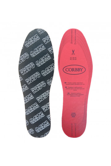 CORBBY ACTI INSOLE inlegzolen met geactiveerde kool 36-46 2