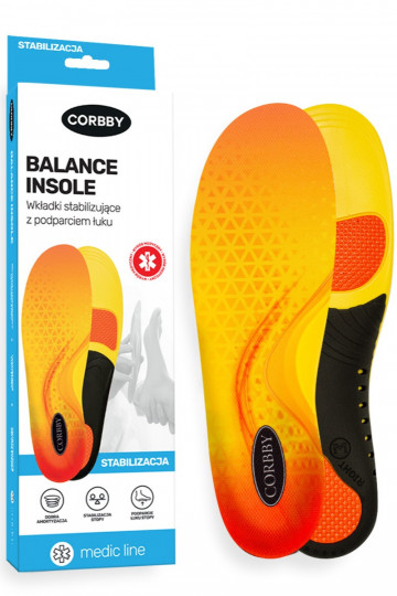 CORBBY BALANCE INSOLE stabiliserende inlegzolen met voetboogsteun