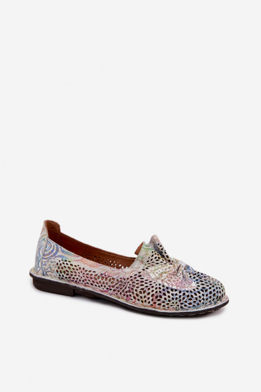 Peau avec des éléments ajourés chaussures Ballerines avec des rubans Artiker 58C3481 Couleurs différentes