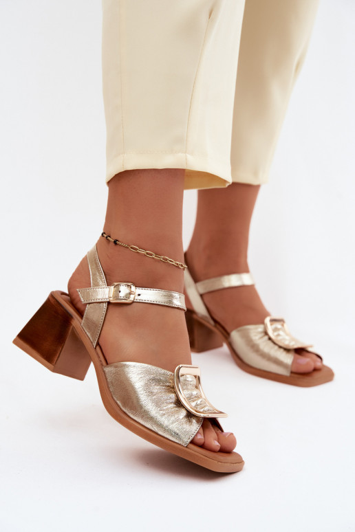 Sandales à talons avec boucles Artiker 58C2033 couleur or