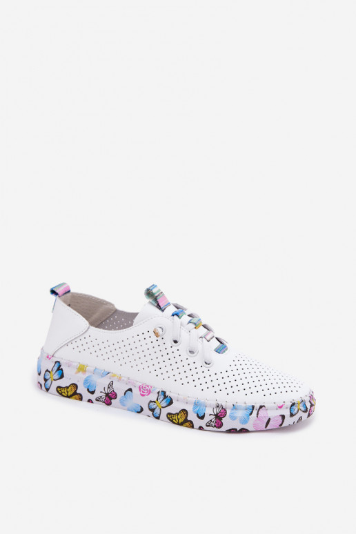 Leer schoenen Dames Op Met patroonj Platformie Artiker 58C0440 Initte kleur