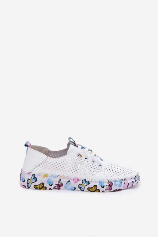 Peau chaussures Féminin Activé À motifsj Platformie Artiker 58C0440 couleur blanche