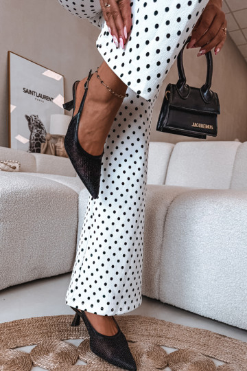 Sandales en maille noires sur un talon fin Calora 2