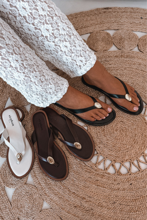 isocèle Chaussons Chaussons Féminin Ze couleur doréem Detalem couleur noire Tella