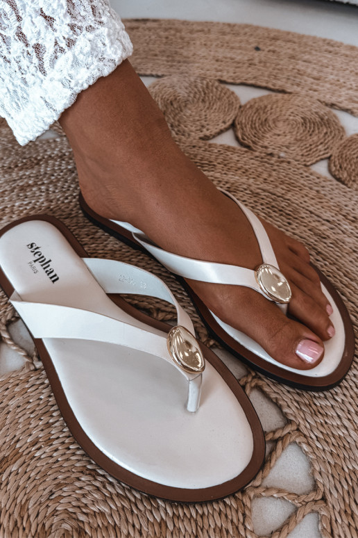 gelijk aan Slippers Slippers Dames Ze gouden kleurm Detalem ivoor Tella