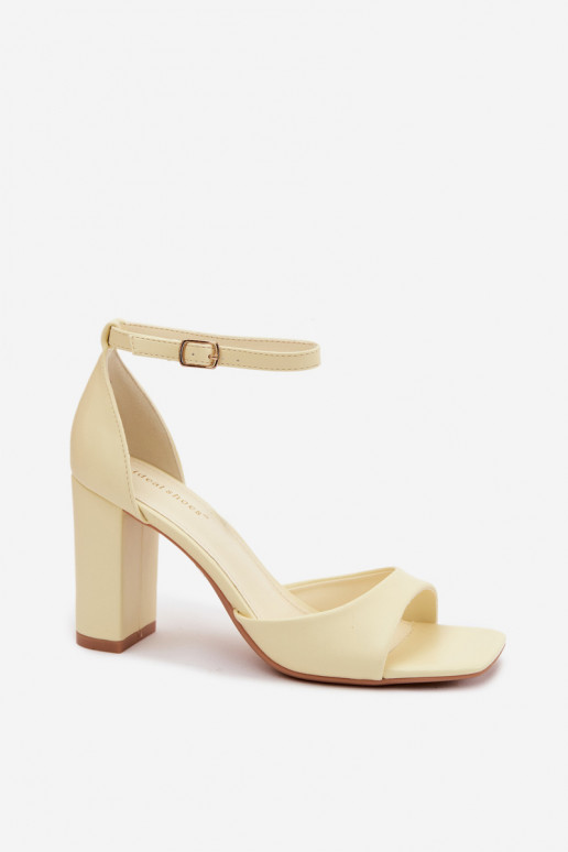 Gele dames hoge hakken sandalen van faux leer Melvra