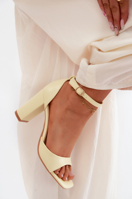 Gele dames hoge hakken sandalen van faux leer Melvra