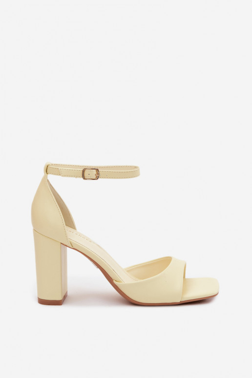 Gele dames hoge hakken sandalen van faux leer Melvra