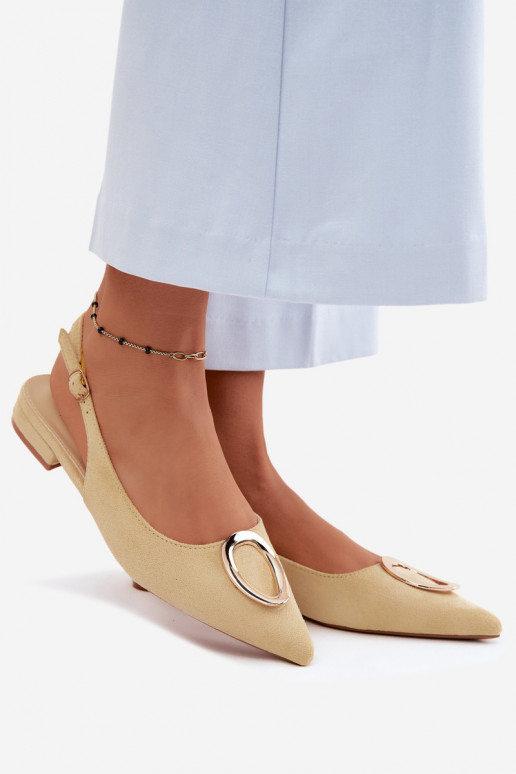 Sandales pour femmes avec un talon large et des ornements de couleur jaune par Sparkle