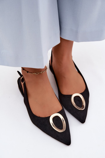 Damen Sandalen mit breitem Absatz und Ornamenten in schwarzer Farbe von Sparkle 2