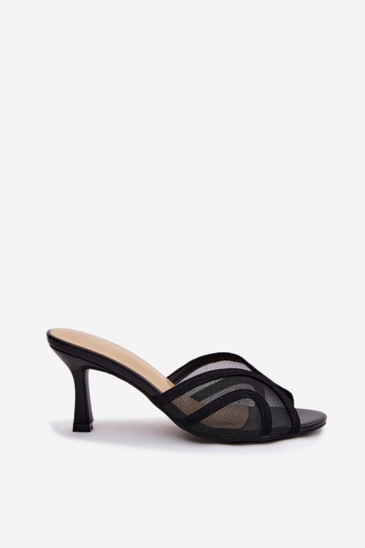 Starla schwarze Absatzslipper