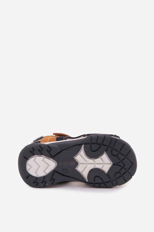 Bartek 84408-66 Wildledersandalen für Jungen in Blau-Braun