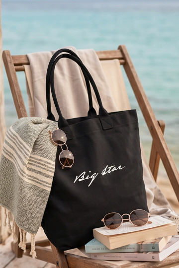 Stoffhandtasche/Shopping-Tasche Big Star RR574239 schwarz 2