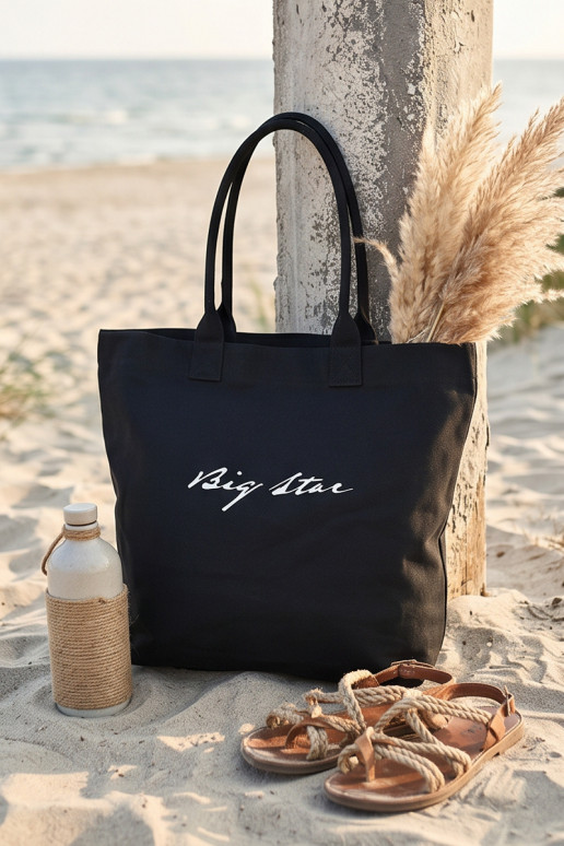 Stoffen handtas/shopper Big Star RR574239 zwart