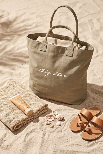 Stoffhandtasche/Shopping-Tasche Big Star RR574235 dunkel-sandfarben