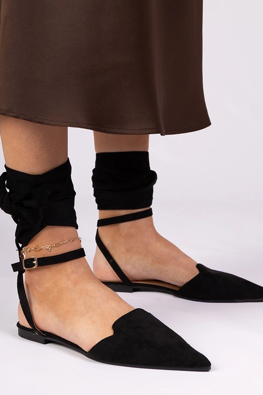 Mules noires à talon plat Mella