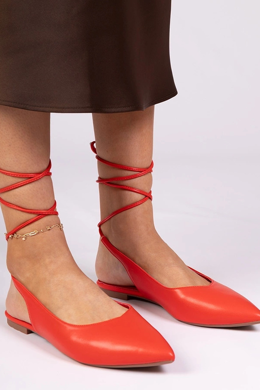 Rote Mules aus Kunstleder Terry