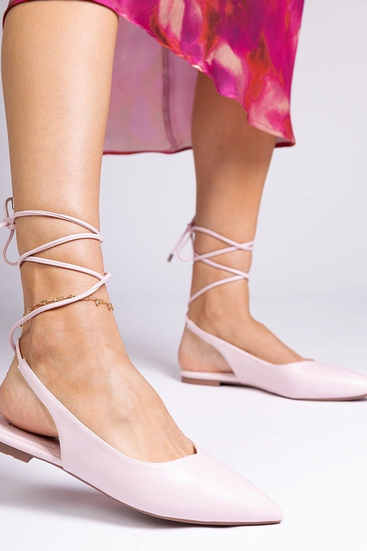 Rosa Mules aus Kunstleder Terry