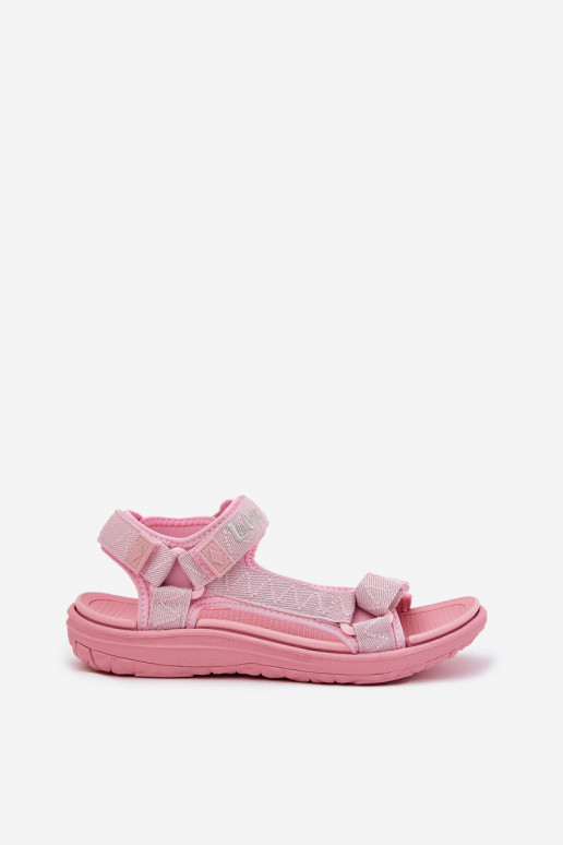Roze dames sandalen met plakkende sluitingen Lee Cooper LCIN-25-34-3561L