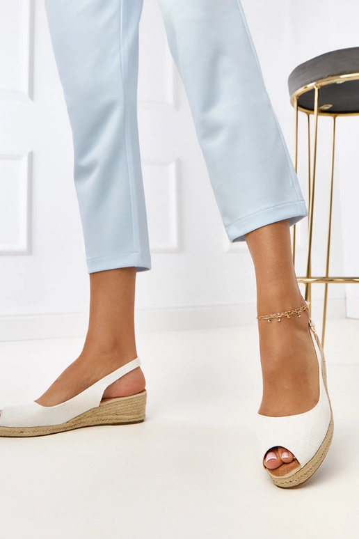 Witte espadrille platformsandalen Nevarez