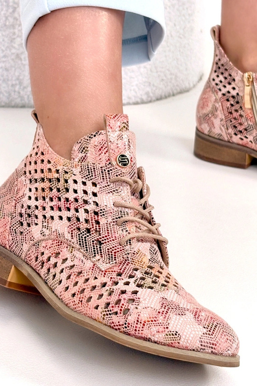 Bottines perforées multicolores Potocki