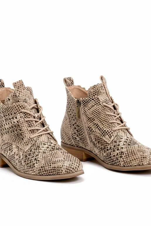 Bottines perforées couleur sable Potocki