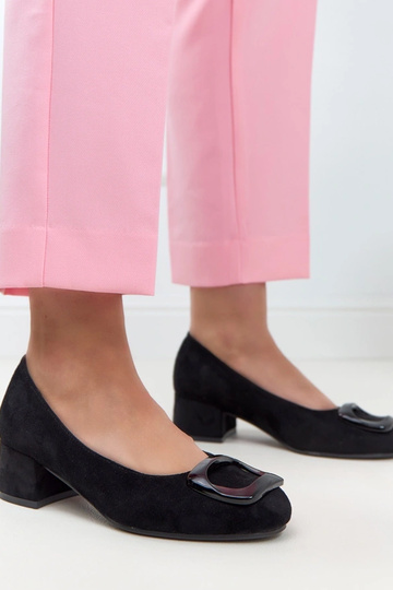 Escarpins noirs avec semelle en cuir Potocki