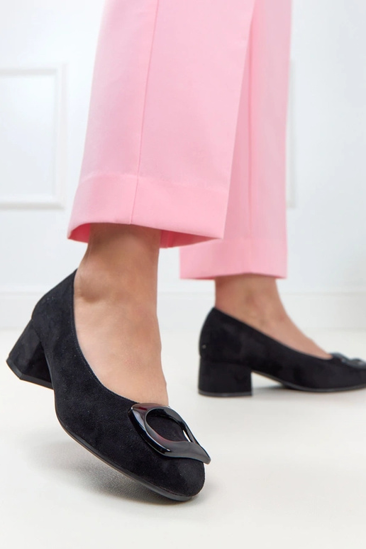 Escarpins noirs avec semelle en cuir Potocki