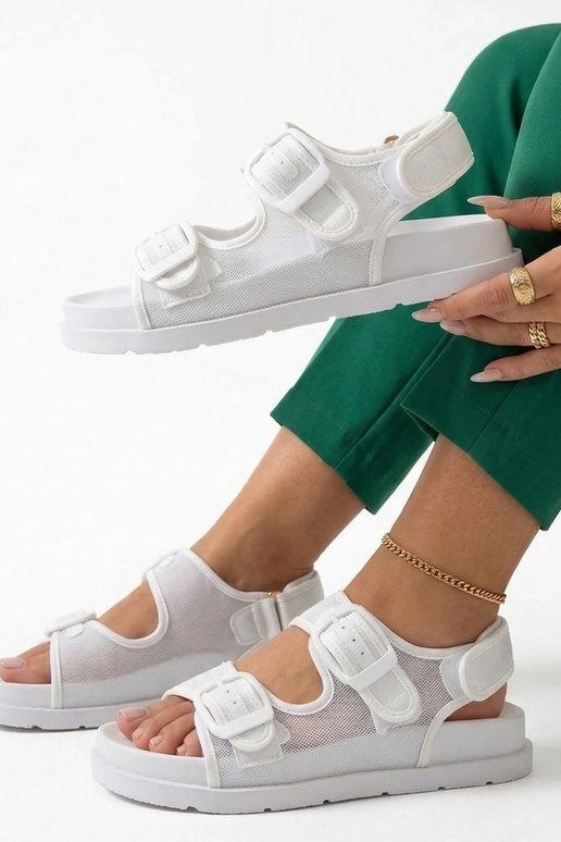 Witte sandalen met verstelbare banden Mila