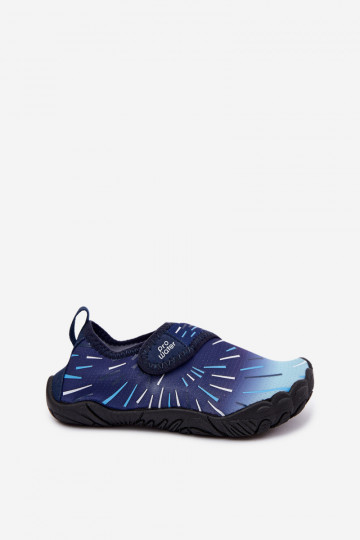 Dunkelblaue Kinderschuhe mit klebenden Verschlüssen PROINATER PRO-26-48-102K 2