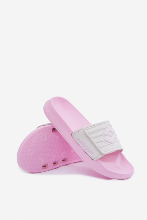 Rosa-weiße Damen Hausschuhe LOTTO FLYDE 2400941U-4110
