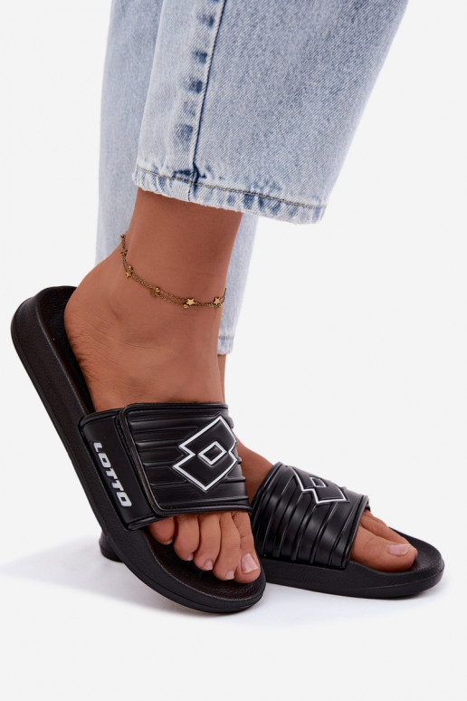 Chaussons noirs unisexes LOTTO FLYDE 2400940U-1110