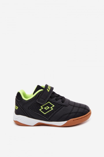 Chaussures de sport pour enfants noires avec fermetures adhésives LOTTO INHIZZER 2600120K 2
