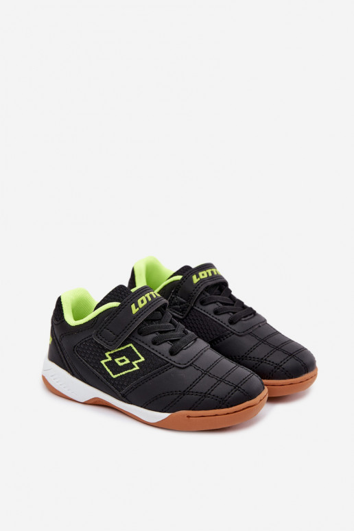 Chaussures de sport pour enfants noires avec fermetures adhésives LOTTO INHIZZER 2600120K